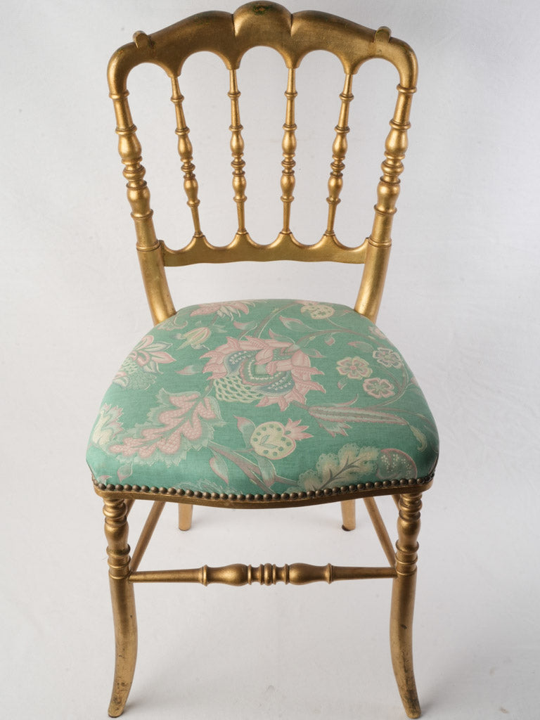 Early 20th Century Napoleon III Chair in Gilt Paint - 35"