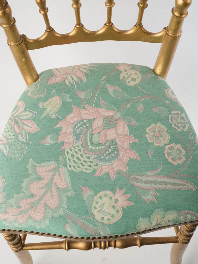 Early 20th Century Napoleon III Chair in Gilt Paint - 35"
