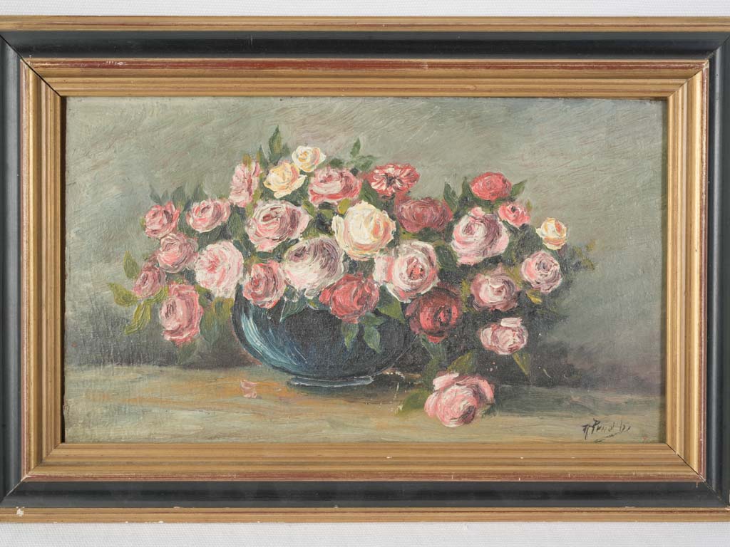 Classic neutral-background flower art