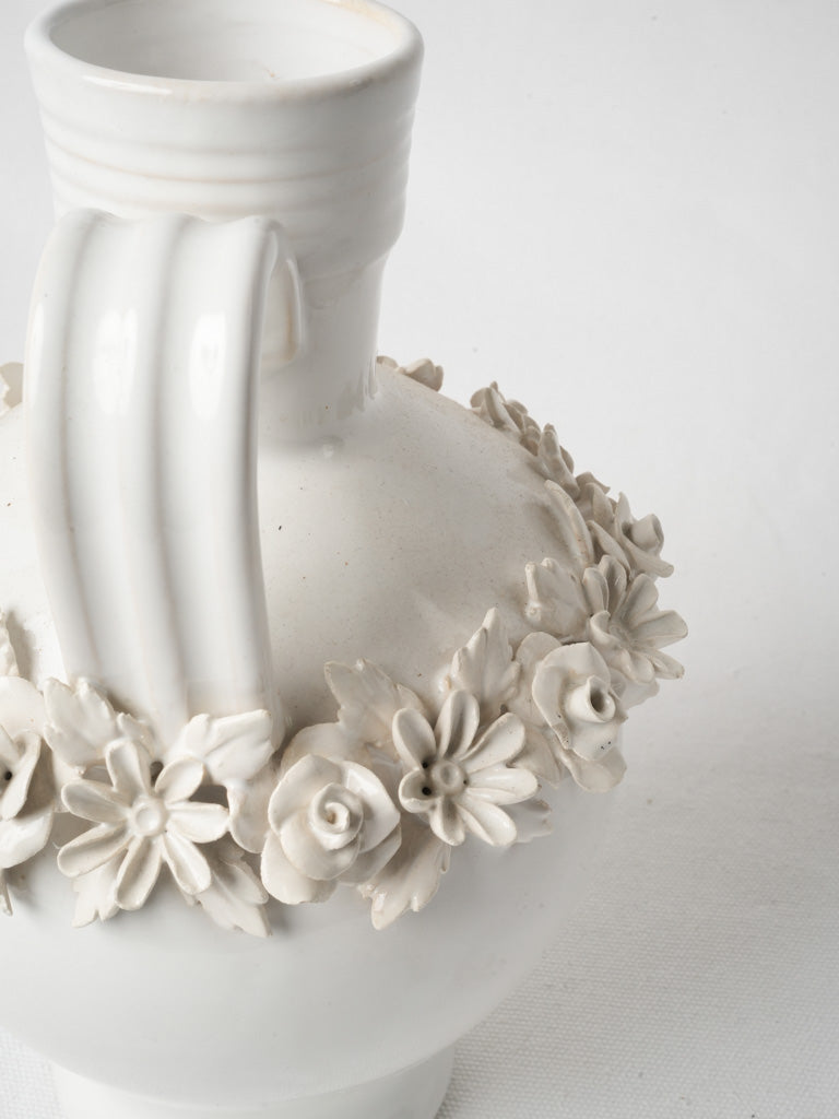 Graceful handled ceramic vase