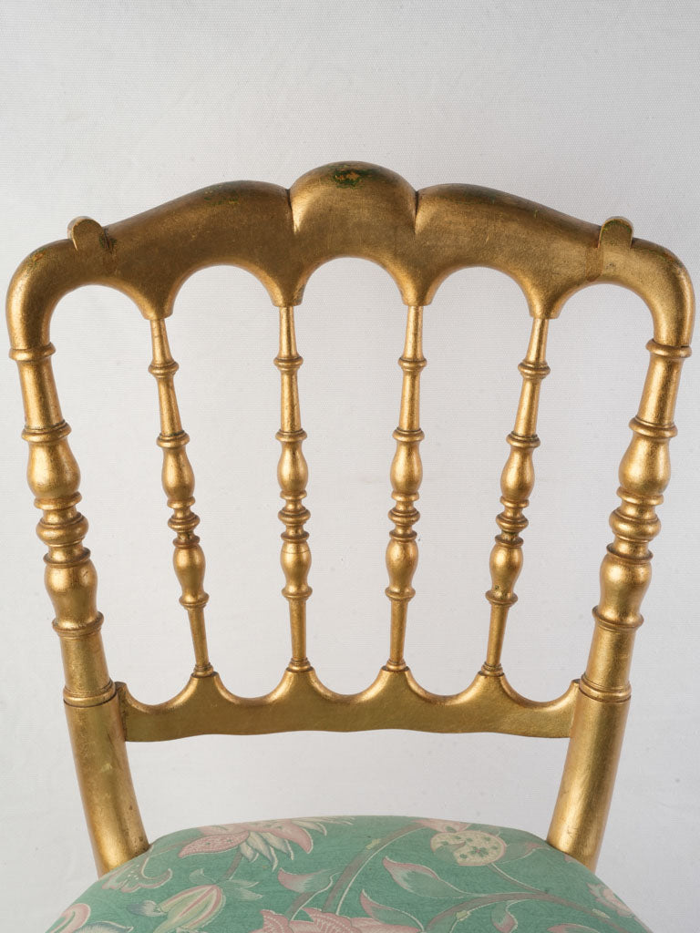 Early 20th Century Napoleon III Chair in Gilt Paint - 35"