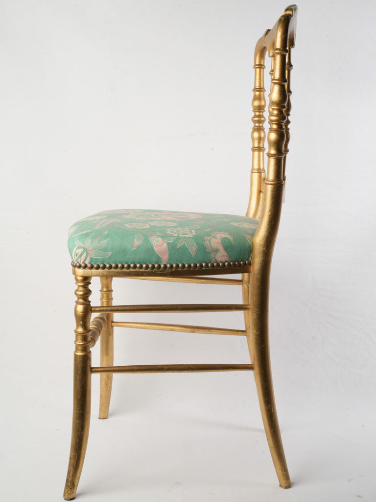 Early 20th Century Napoleon III Chair in Gilt Paint - 35"