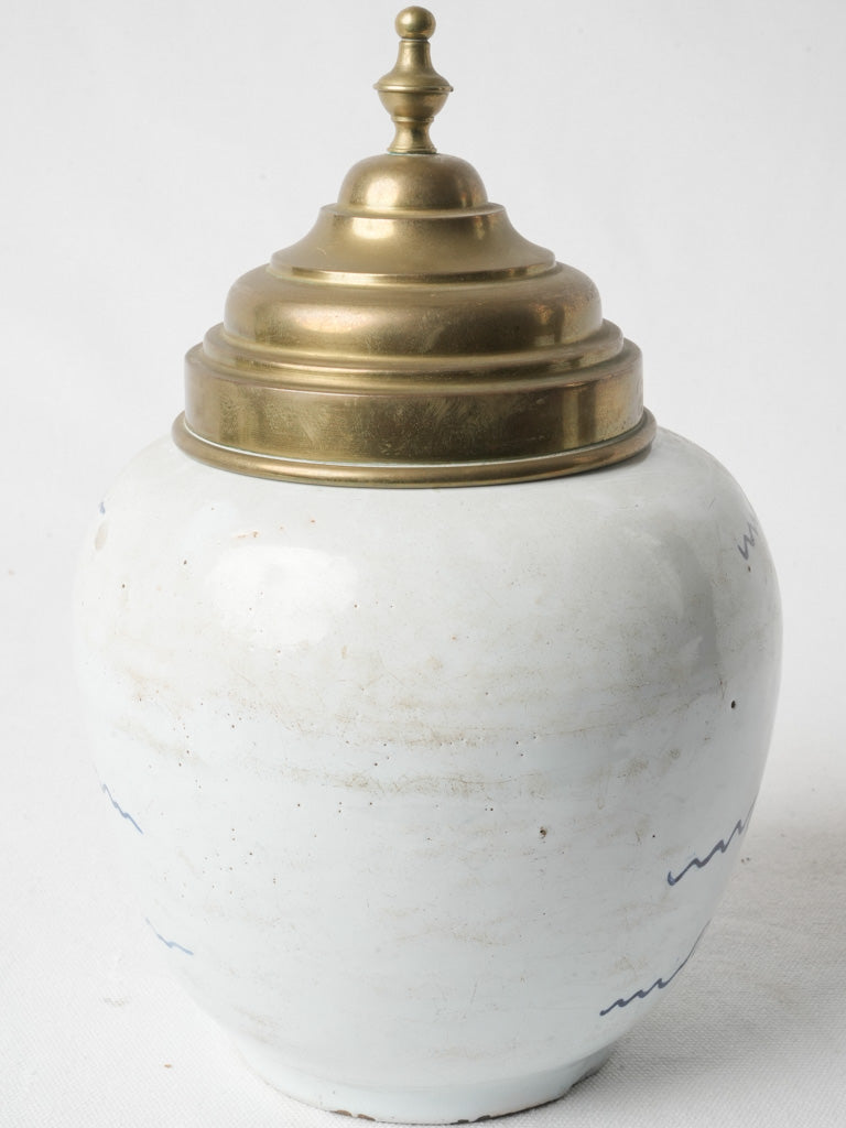 Historical Desvres tobacco vessel