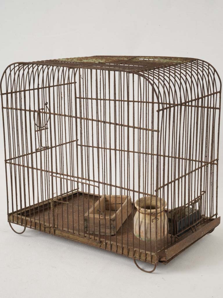 Rustic vintage metal birdcage