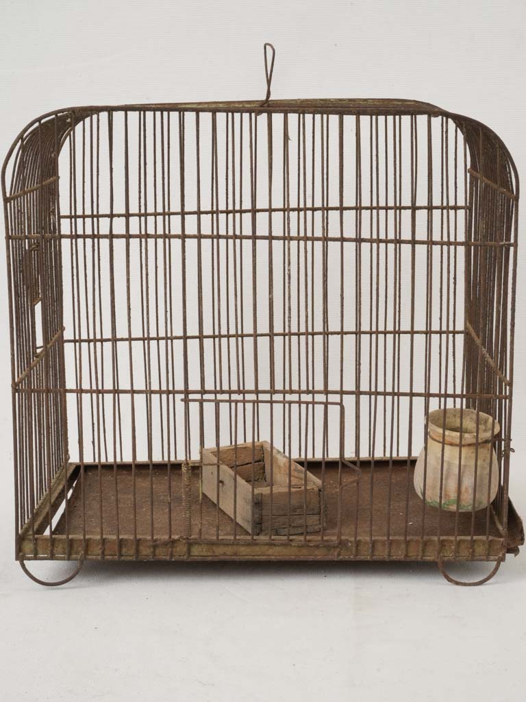 Aged patina farmhouse-style birdcage