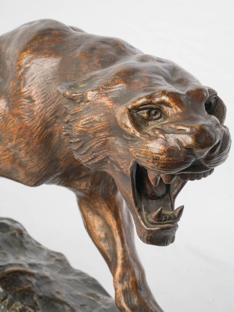 Signed Cartier bronze lioness