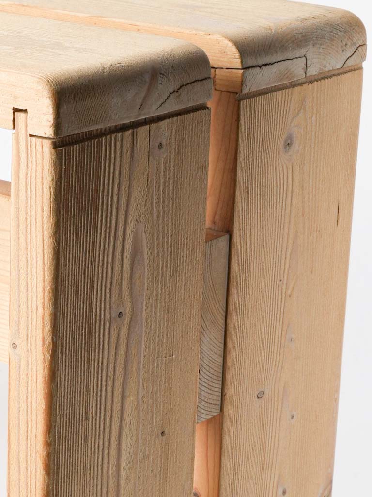 Understated natural patina stool