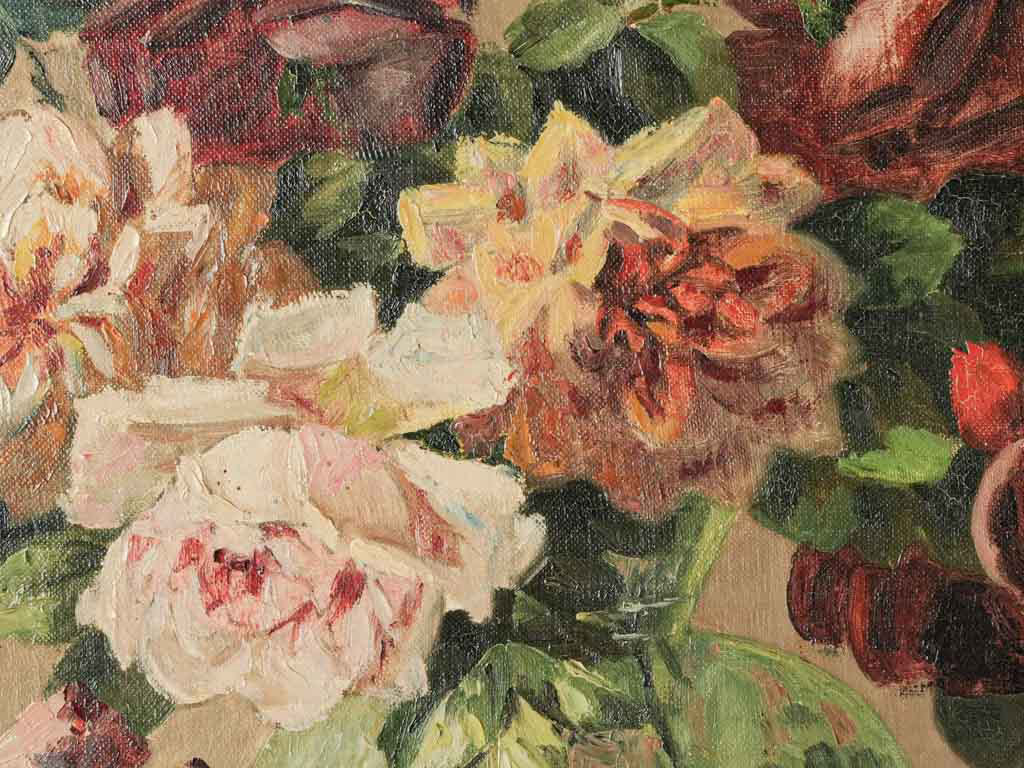 Still Life of Roses in a Glass Vase by George Charrondière Circa 1930 - 27½" x 36¼"