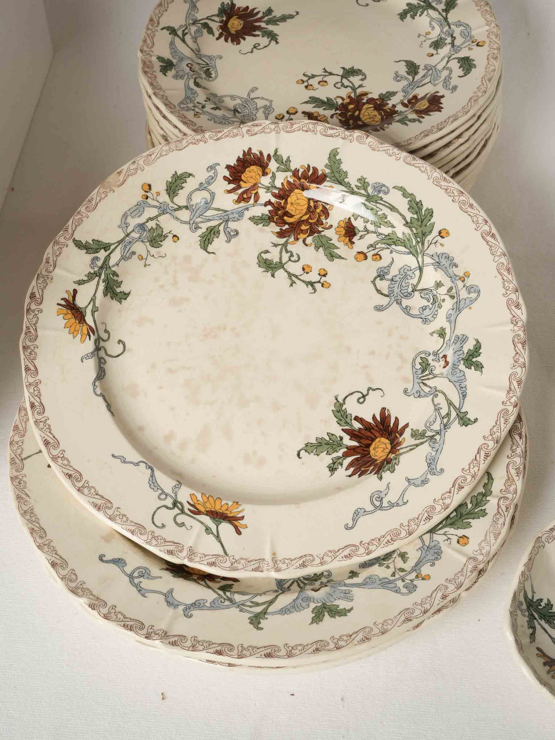 Charming cream earthenware crockery