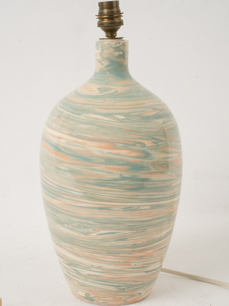Vintage ceramic marbled lamp base