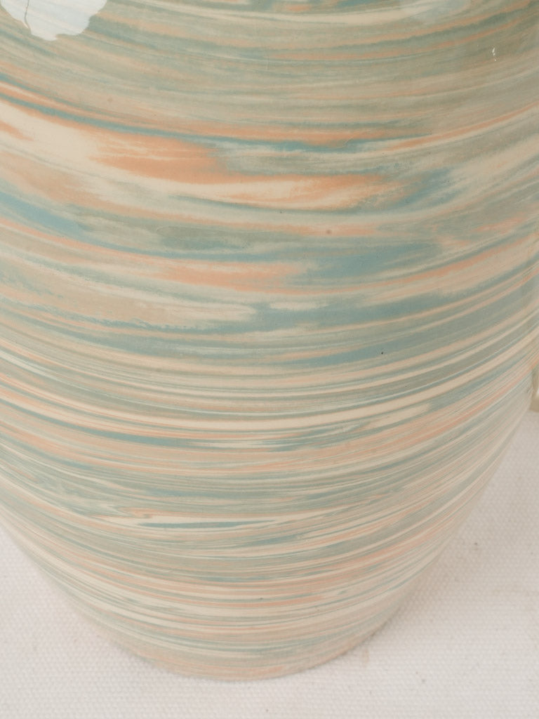 Pastel-swirl ceramic lighting accessory