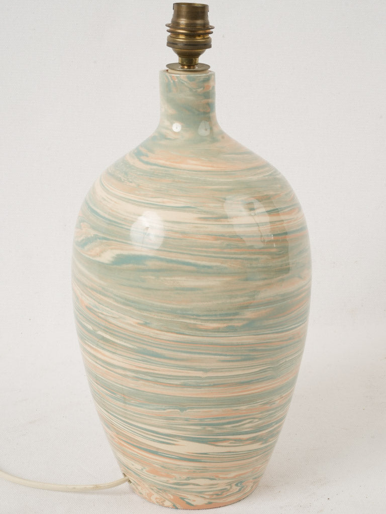 Glossy smooth terracotta lamp piece