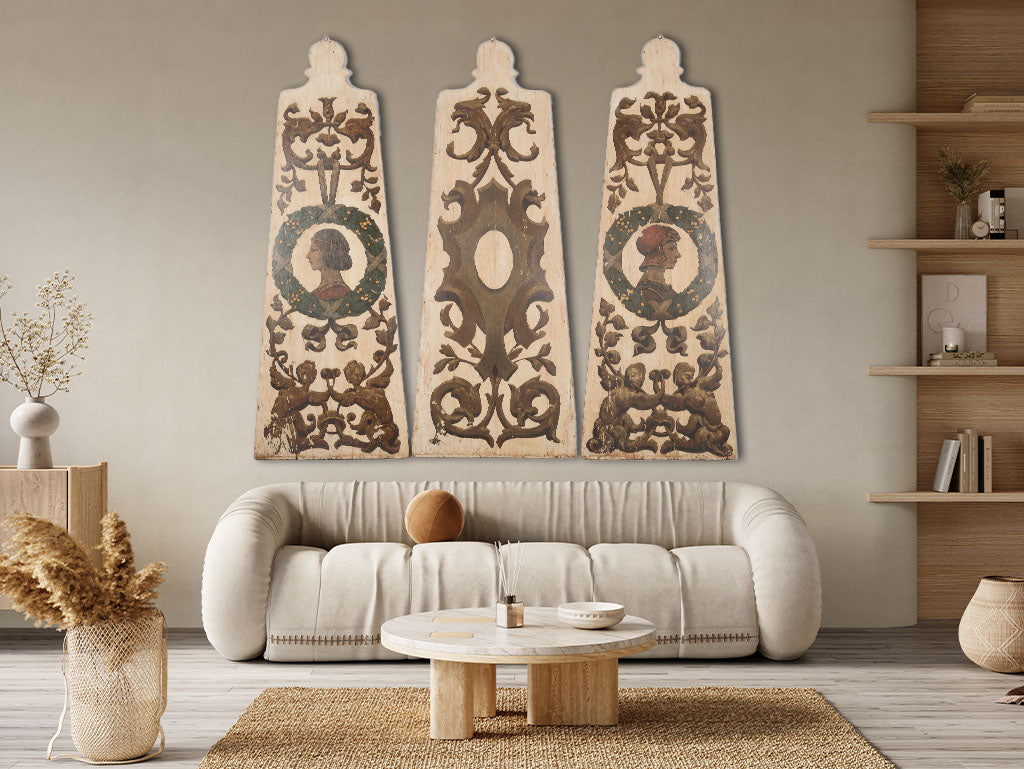 Stylish 19th century Italian portrait panels
