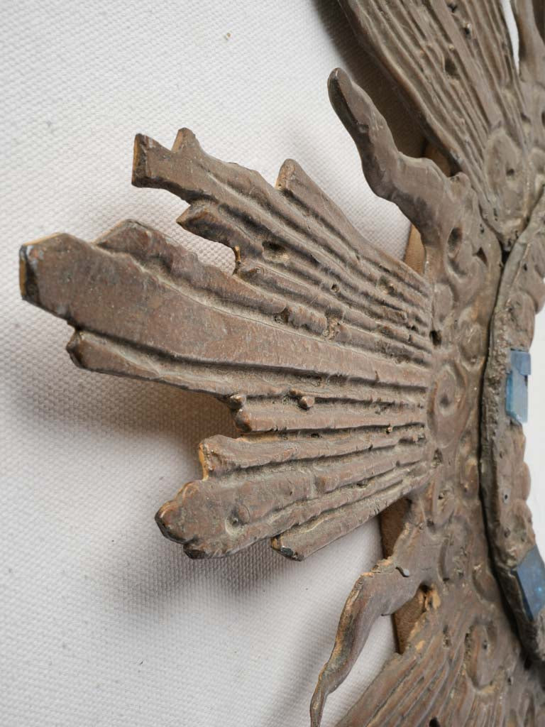 Collectible artisanal sunburst wall piece  