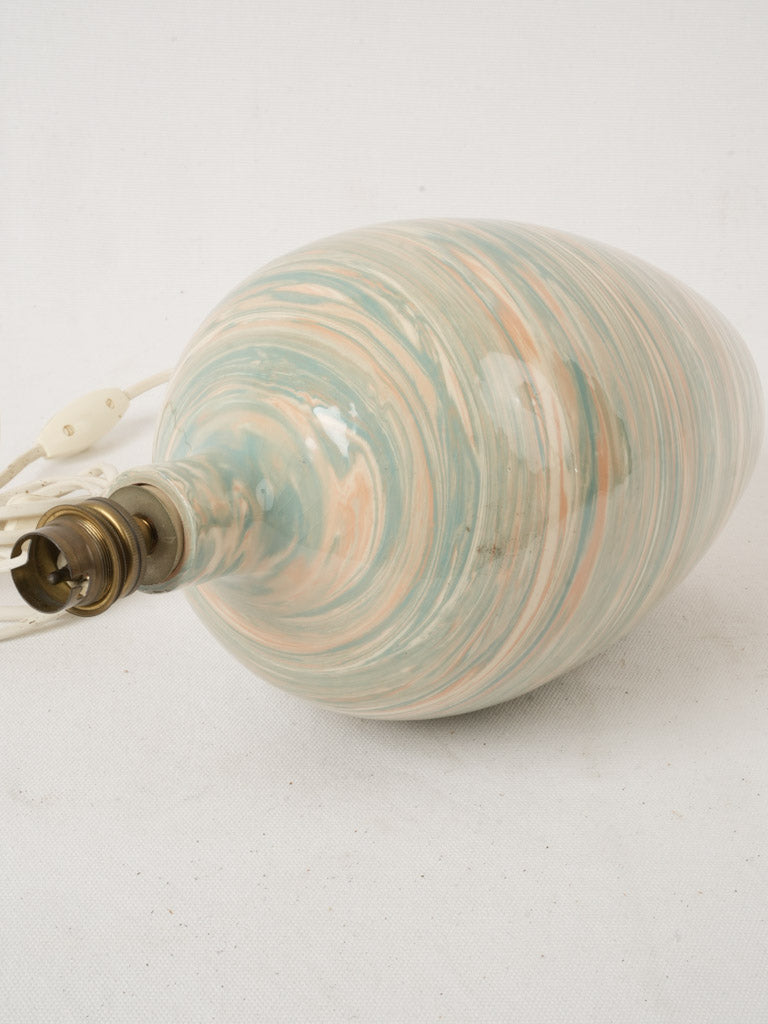 Elegant muted-tone clay lamp