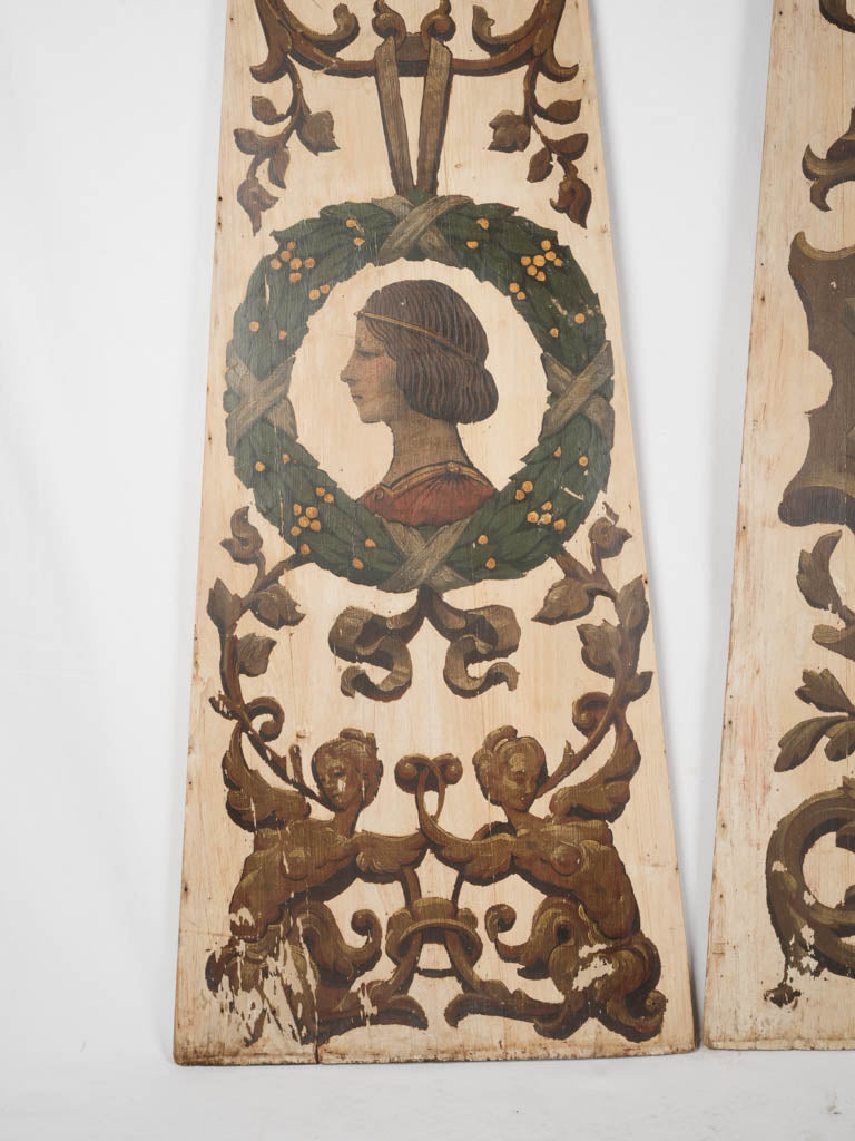 Elegant Italian historical wooden panels