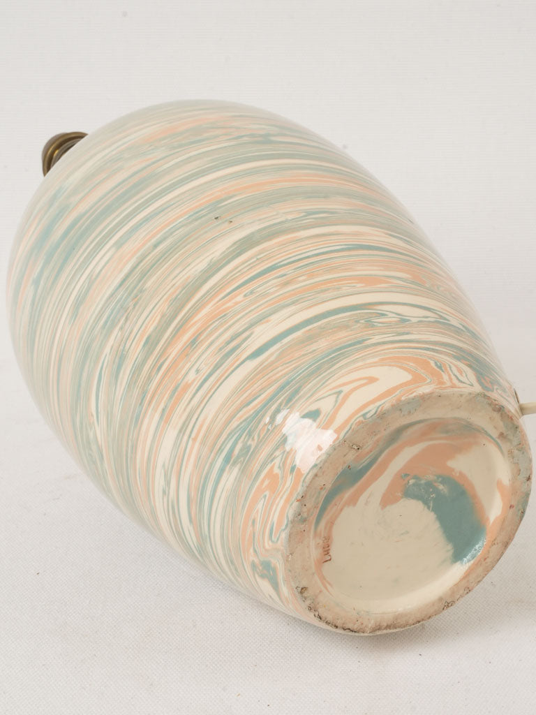 One-of-a-kind marbled lamp decor