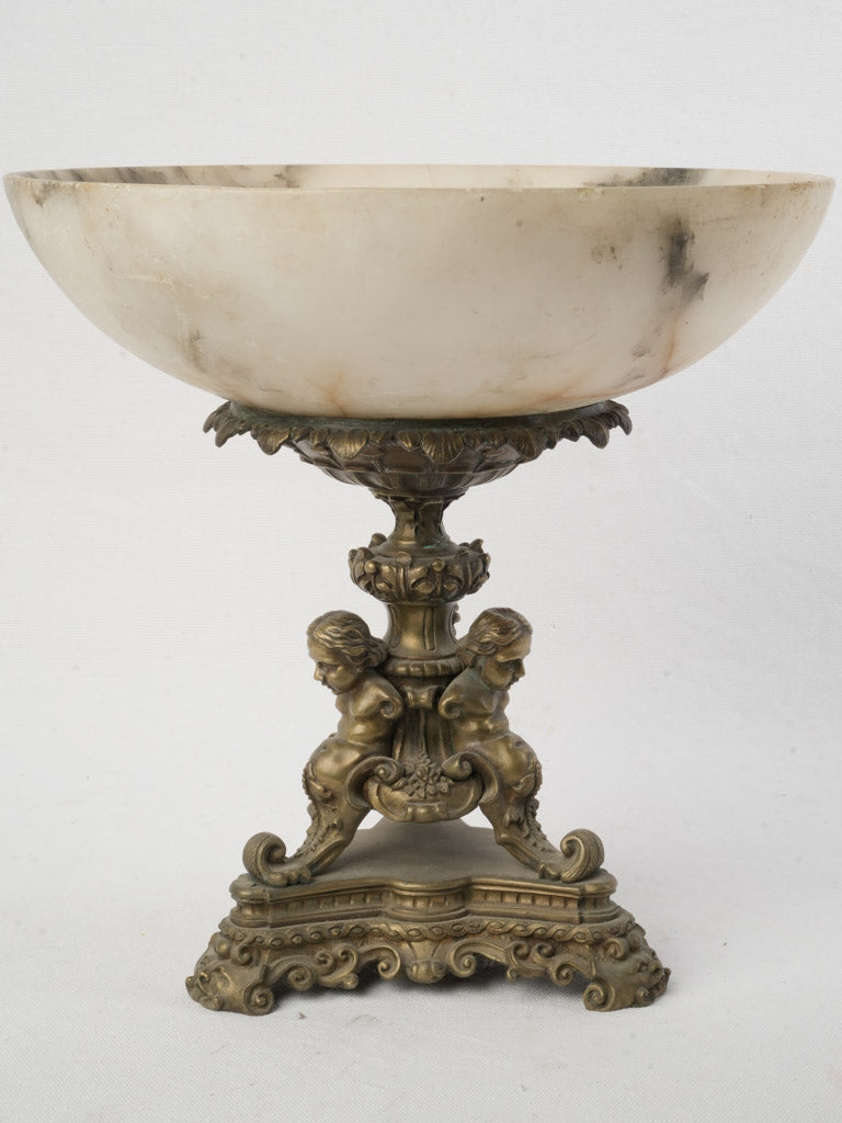 Smoky gray alabaster bowl