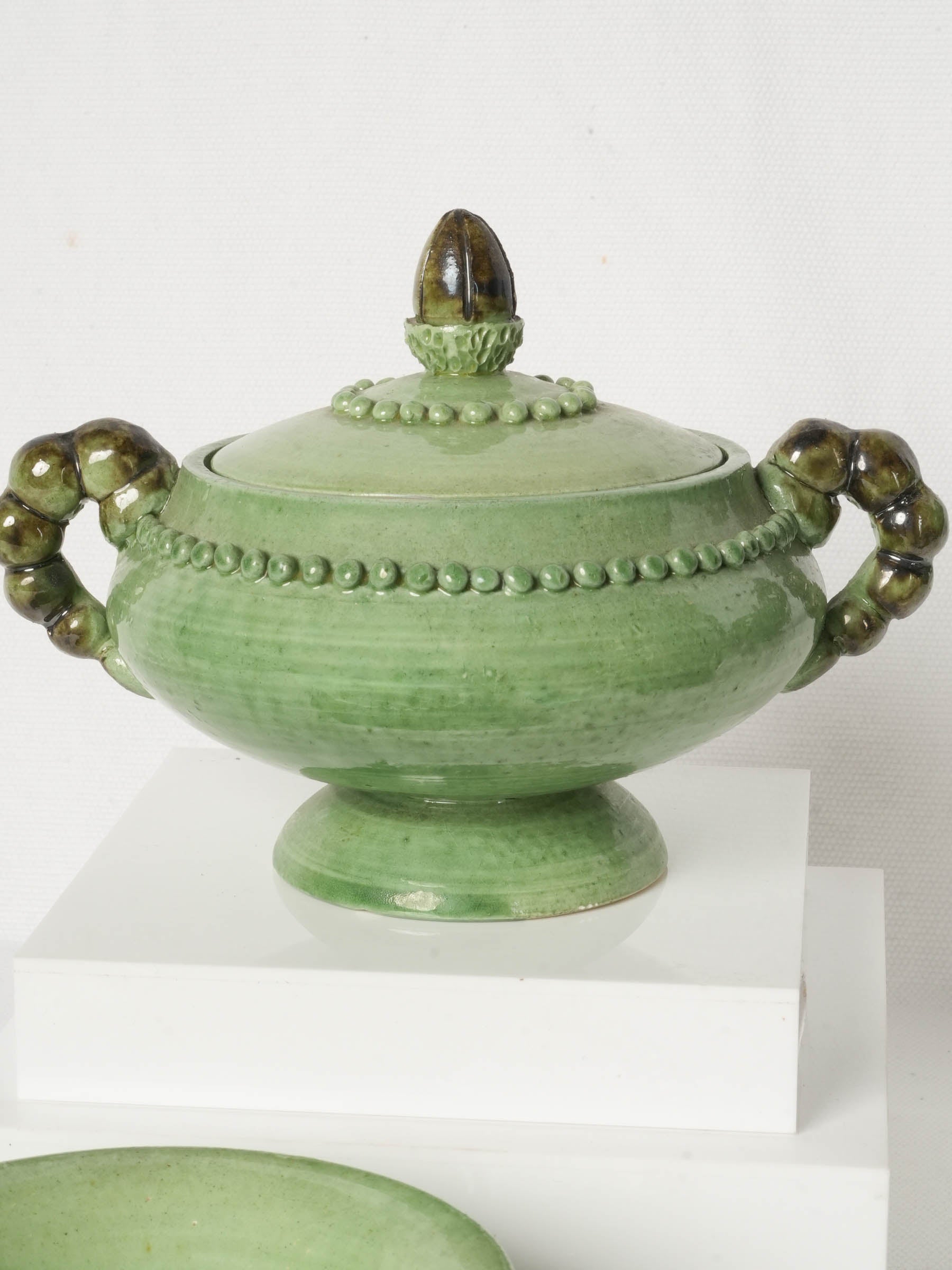 Mid-Century Vallauris Coffee Service for Six, Green