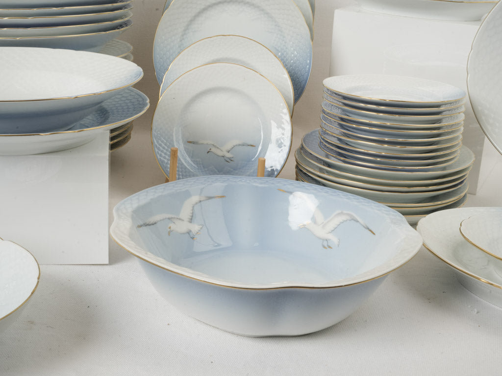 Lightly worn antique porcelain dishes