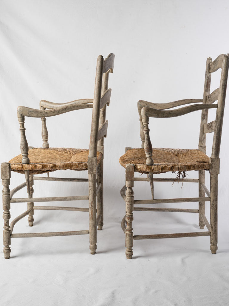 Historic beech wood accent chairs