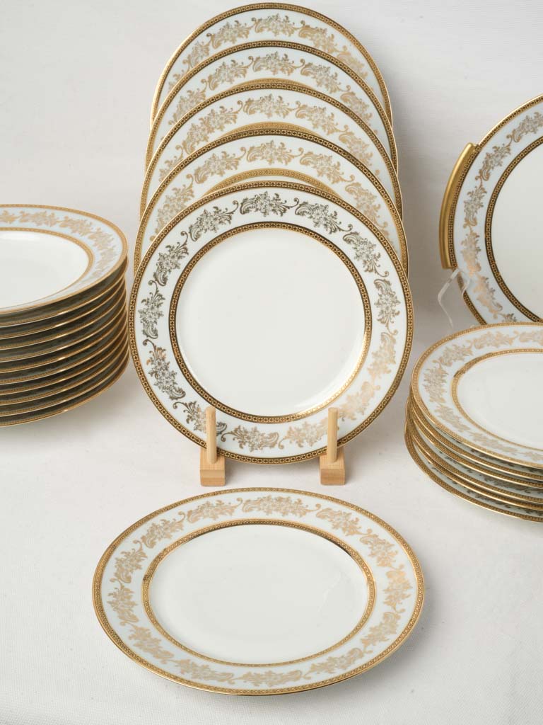 Refined gilt foliate border plates