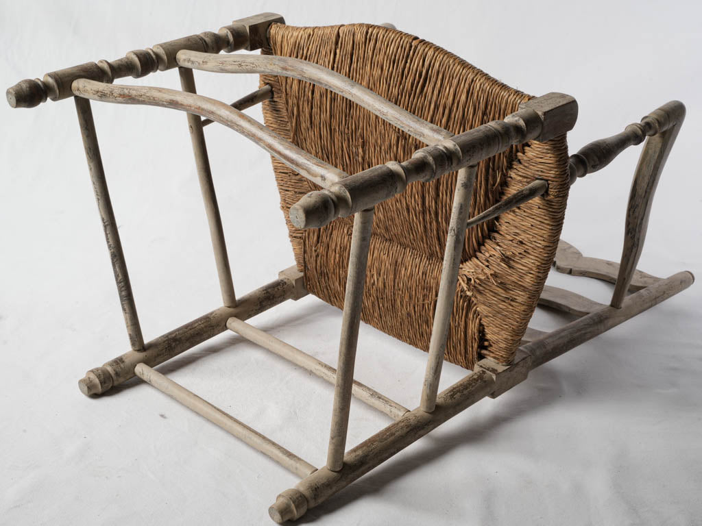 Graceful rustic wooden armchairs