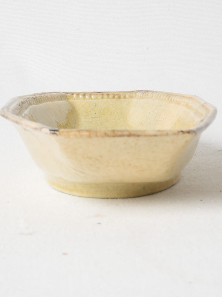 Crackle finish antique ceramic plate