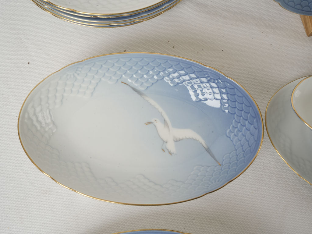 Traditional elegant dinner service pieces
