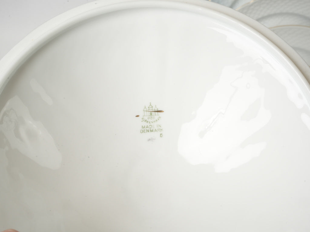 Understated blue porcelain tableware
