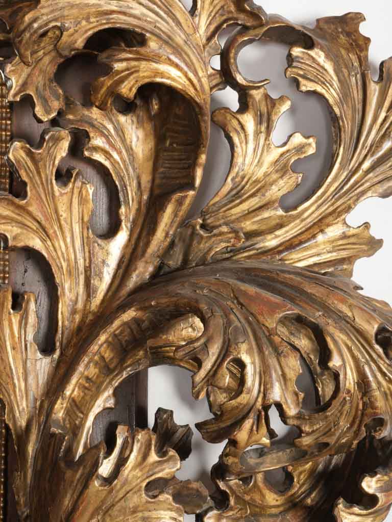 Luxurious vintage acanthus wood mirror