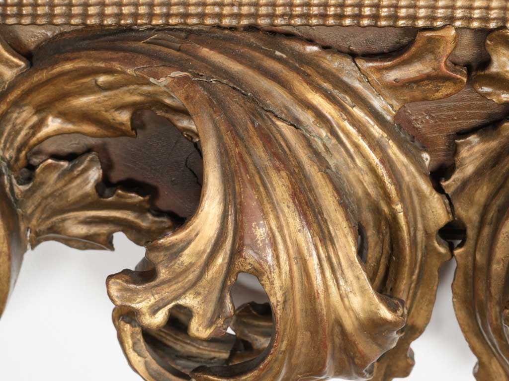 Beautiful openwork wooden frame wall mirror