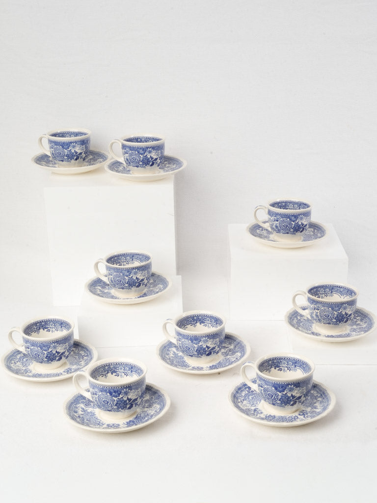 Blue-and-white ceramic dinnerware