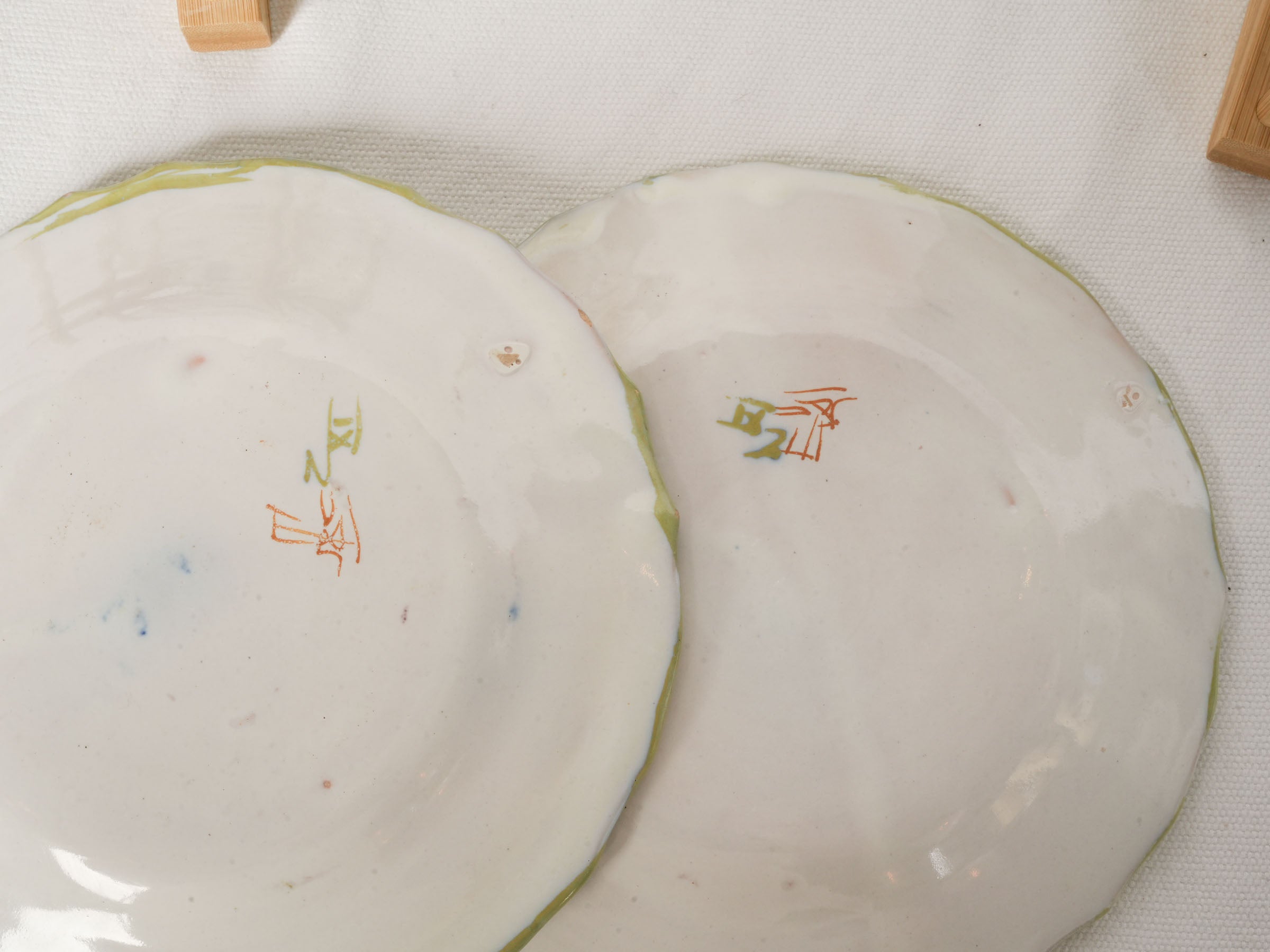 Set of Eleven Hand-Painted Moustiers Dessert Plates - 8¼"