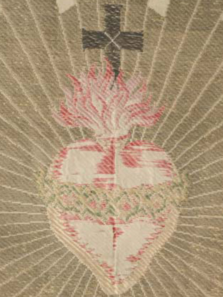Framed ecclesiastical textile artistry