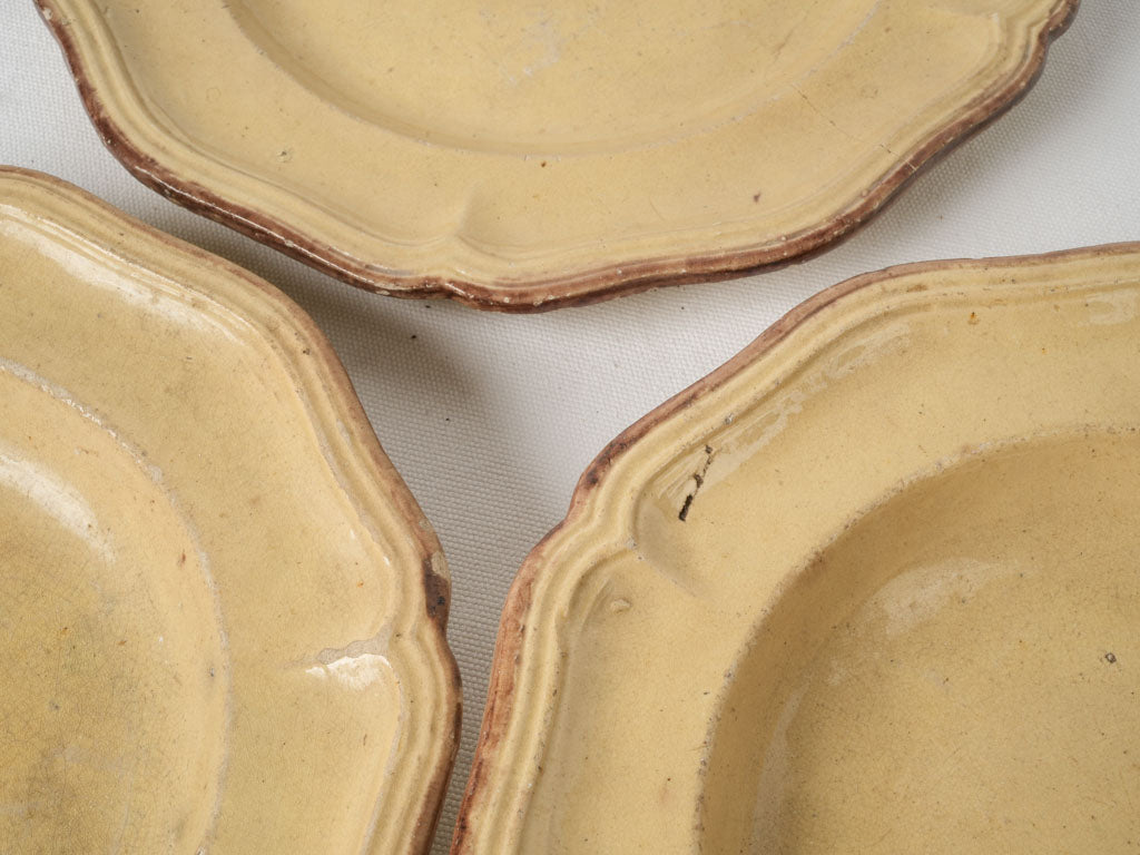 Historic charm ocher flat platter