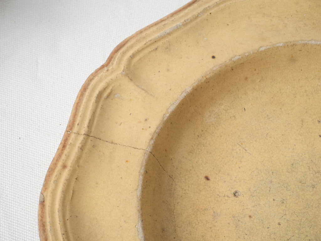 Textured finish deep serving plates