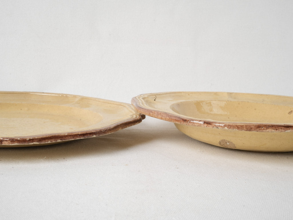 Subtle variation glazed serving dishes