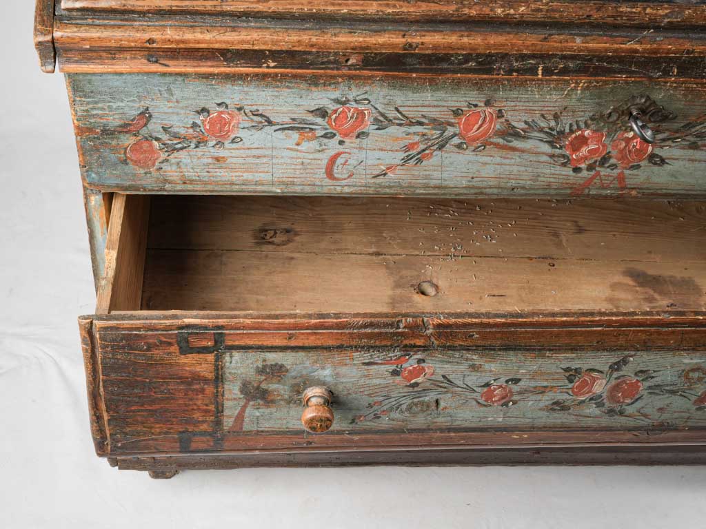 Wear-consistent aged escritoire desk  