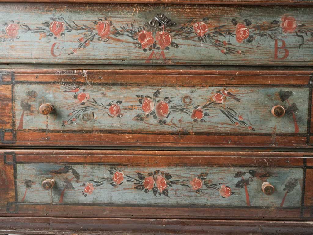 Vibrant colored Eastern French desk  