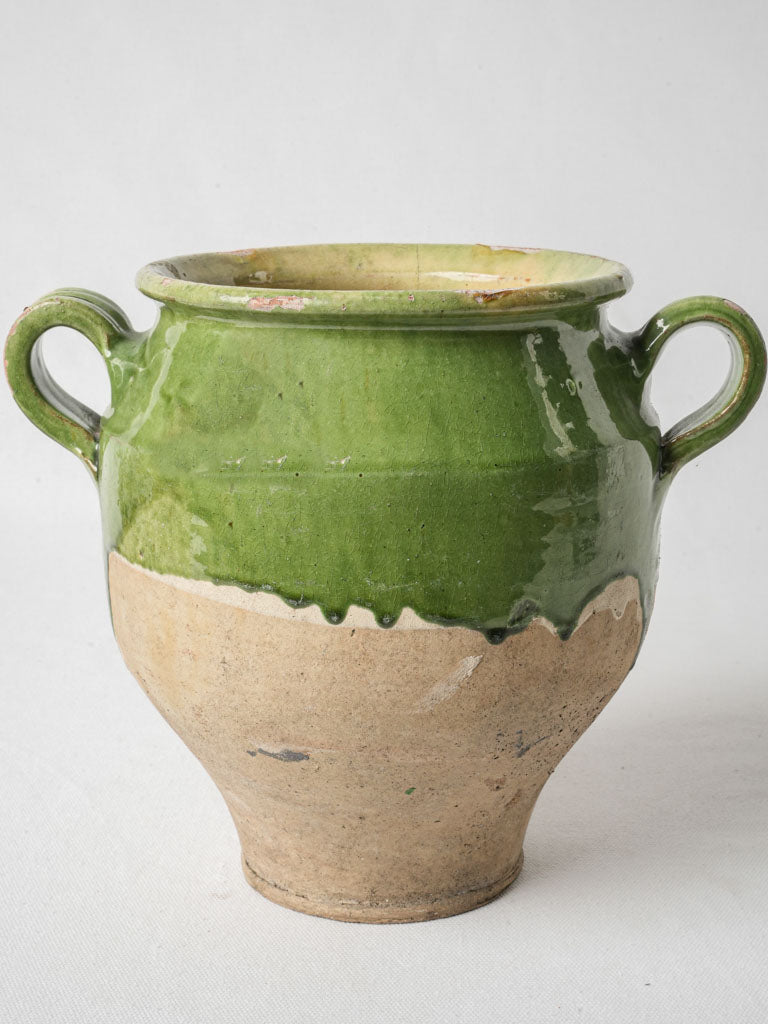 Antique rustic terracotta confit pot
