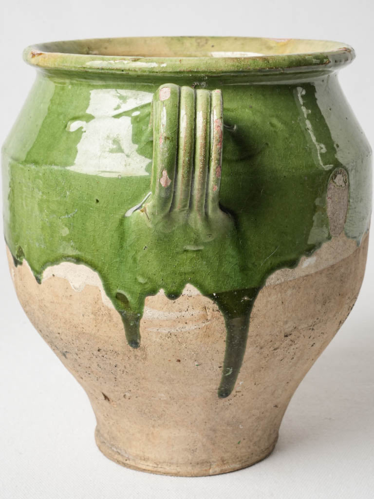 Traditional large-handled ceramic pot