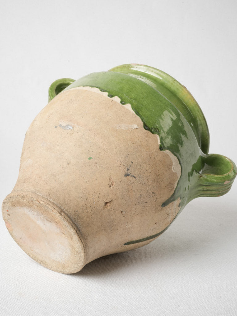 Distinctive regional green glazed pot