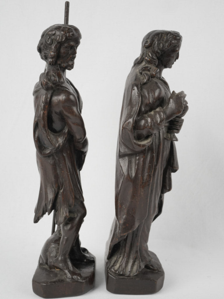 Classic fruitwood male carving
