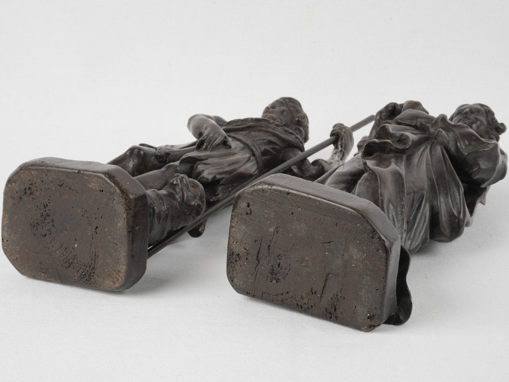 Authentic 18th-century carved wood figurines