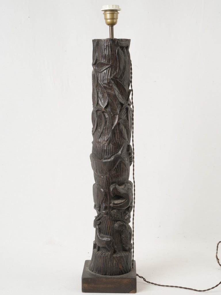 Elegant Traditional Ebony Lamp Base  