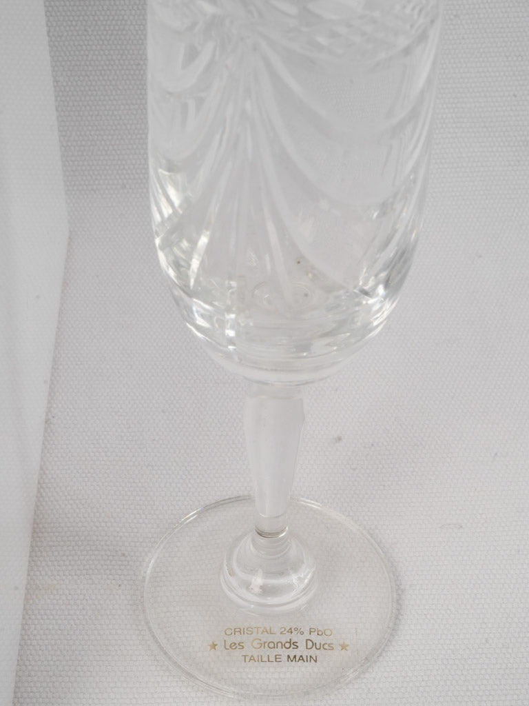Radiant crystal flutes, French heritage