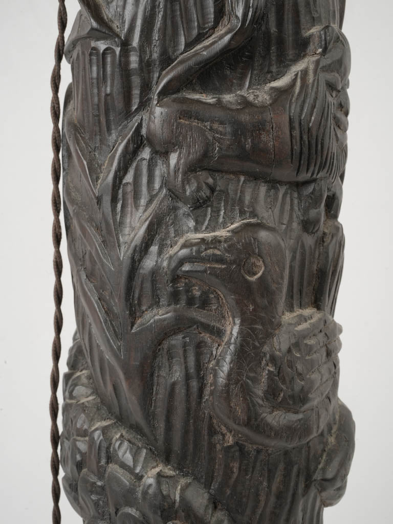 Vintage African Motif Lamp Base  