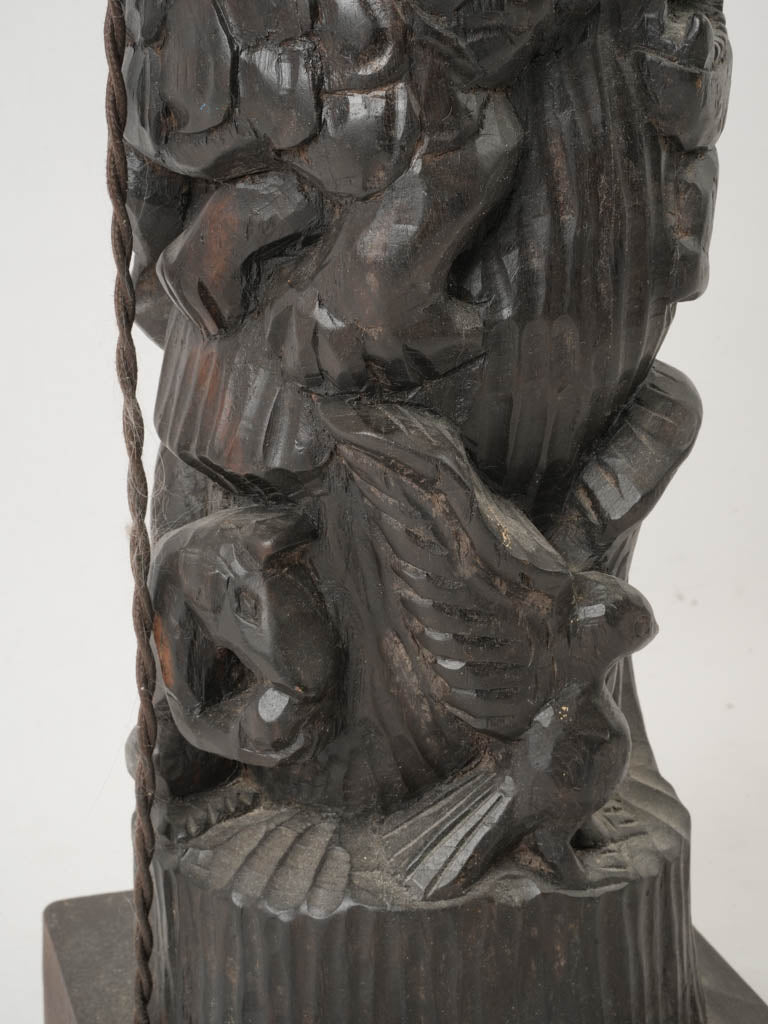 Culturally Significant Ebony Lamp Base  
