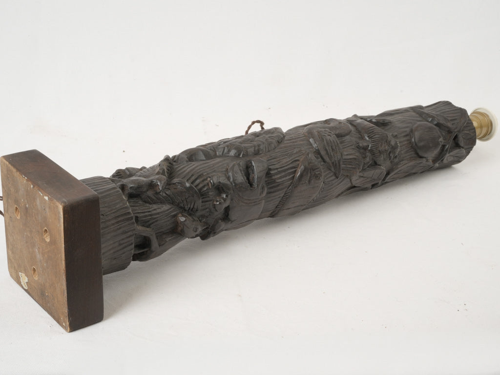Authentic African Ebony Lamp Base  
